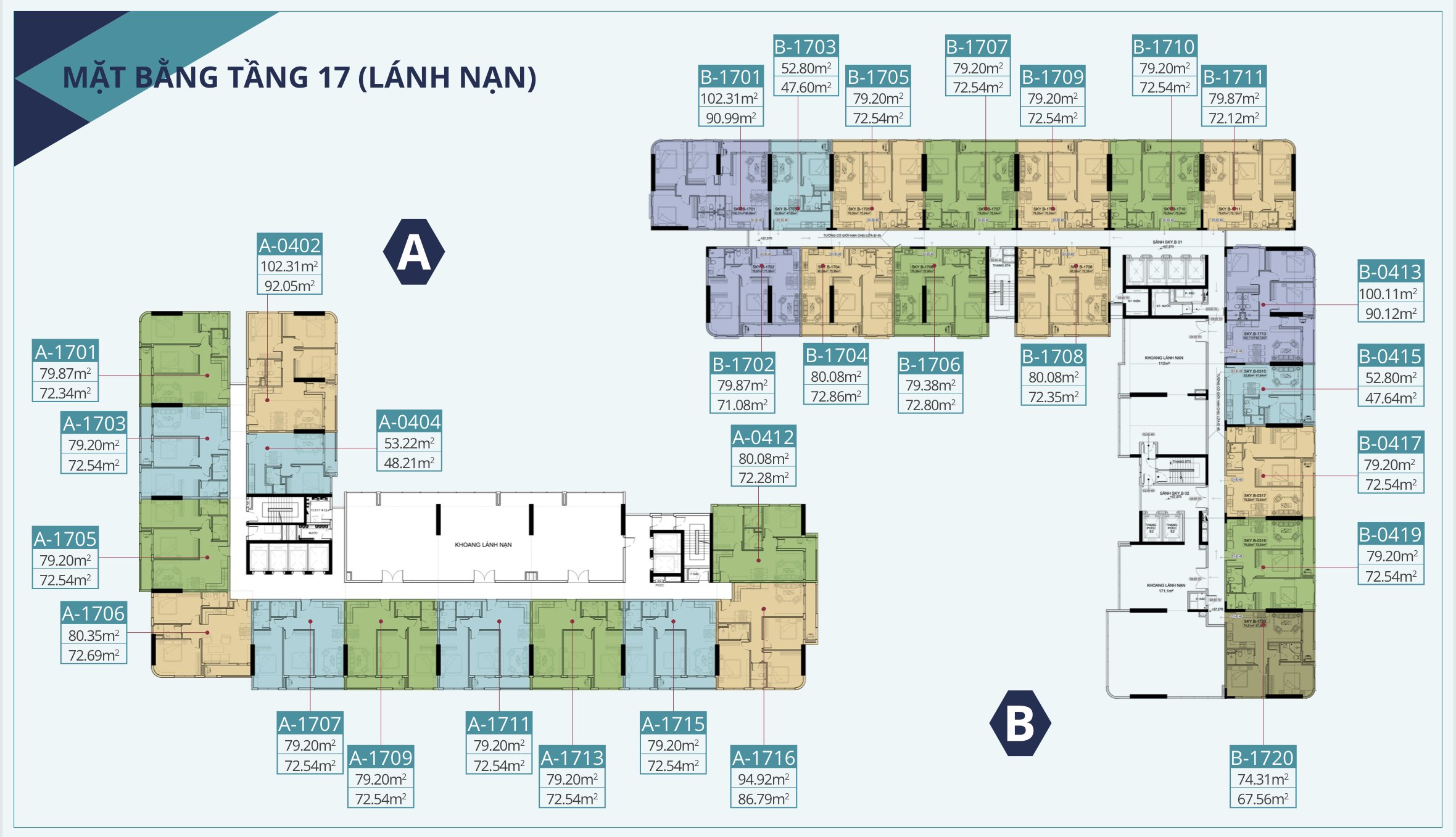 mặt bằng tầng 17 (lánh nạn) c-sky view 